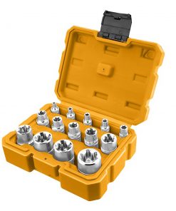 Set de Dados Torx Hembra 14 Piezas 1/4 - 3/8 - 1/2 Ingco
