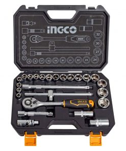Set Dados y chicharra Industrial 25 Piezas 1/2" Ingco